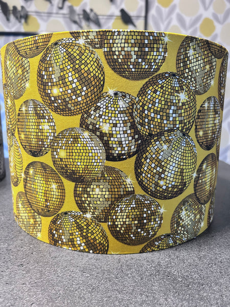 Golden Disco Ball Drum lampshade