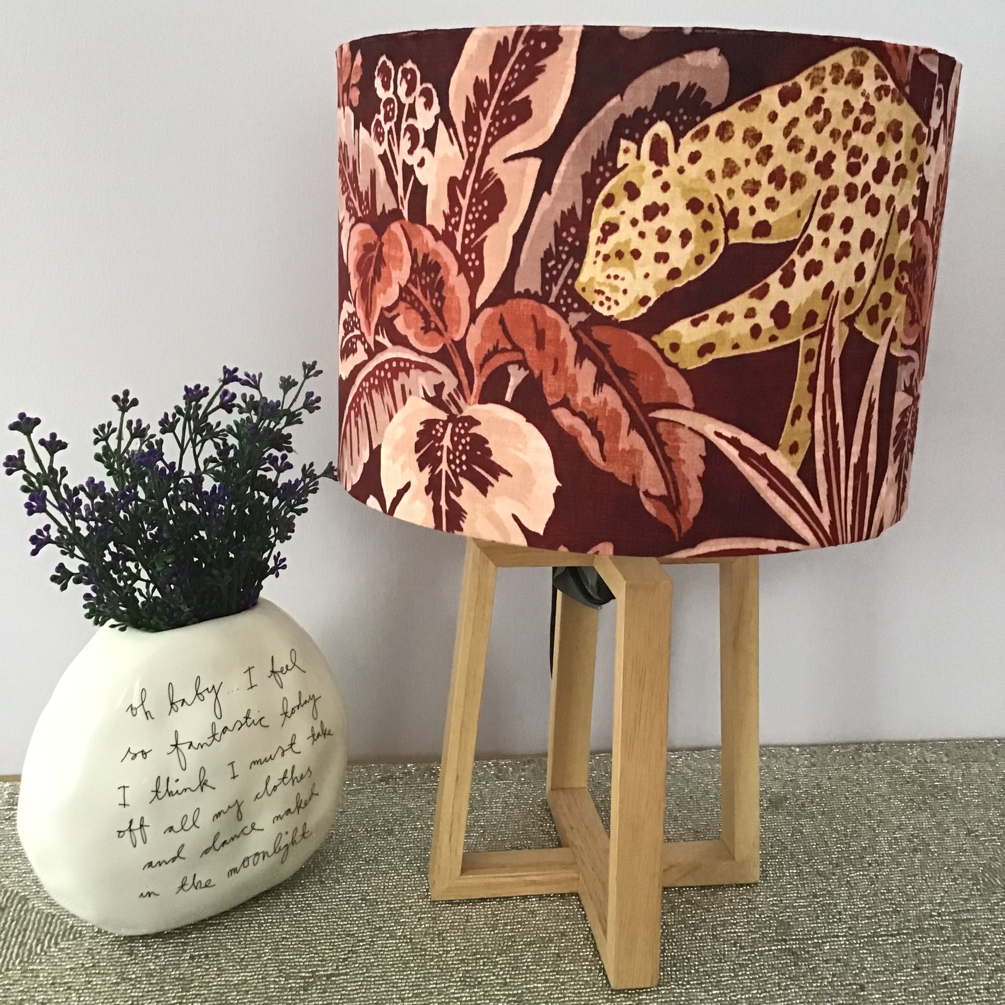Leopard design lampshade/pendant shade. 20cm , decor, Lamp
