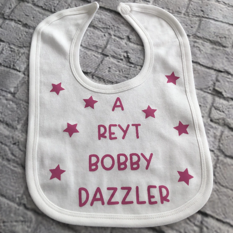 Pink 'Reyt Bobby Dazzler' Bib