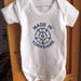 Made in Yorkshire, Blue Font , Baby Vest - Yorkshire Baby