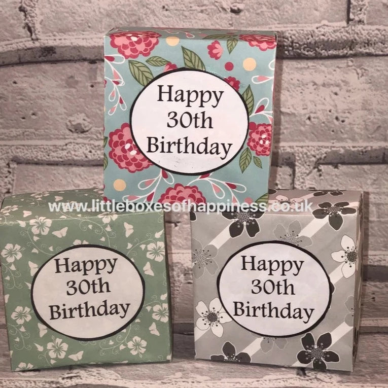 30th Birthday Box - Handmade, unique gift. Special Birthday, Coming of Age gift