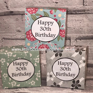 30th Birthday Box - Handmade, unique gift. Special Birthday, Coming of Age gift