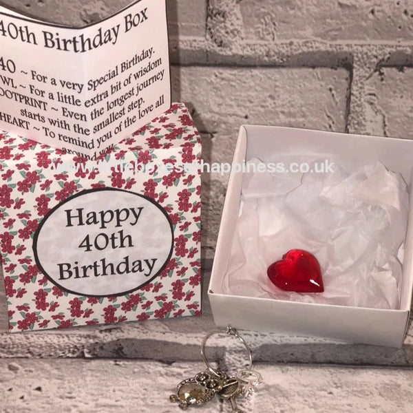 40th Birthday Box - Handmade, unique gift. Special Birthday, Coming of Age gift