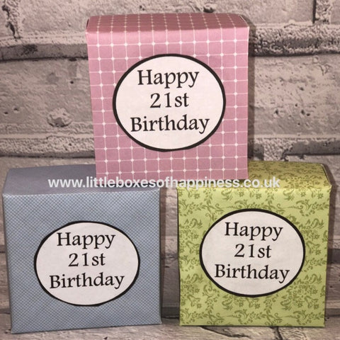 21st Birthday Box - Handmade, unique gift. Special Birthday, Coming of Age gift