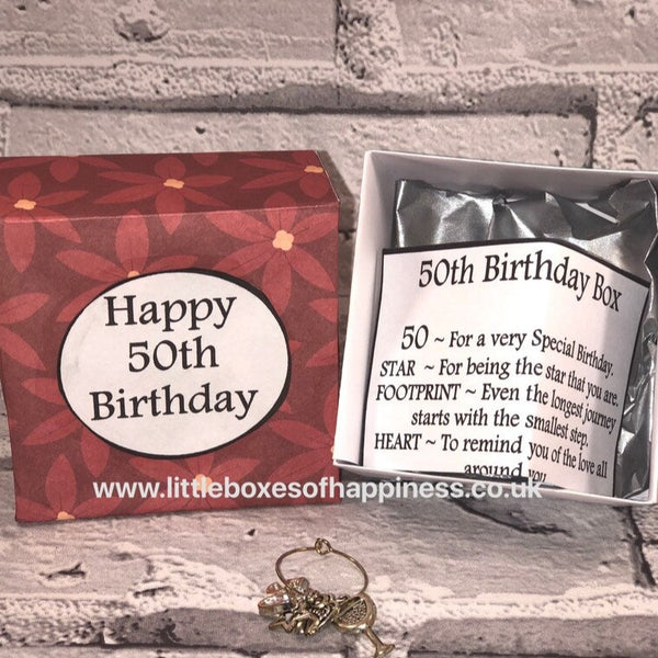 50th Birthday Box - Handmade, unique gift. Special Birthday, Coming of Age gift