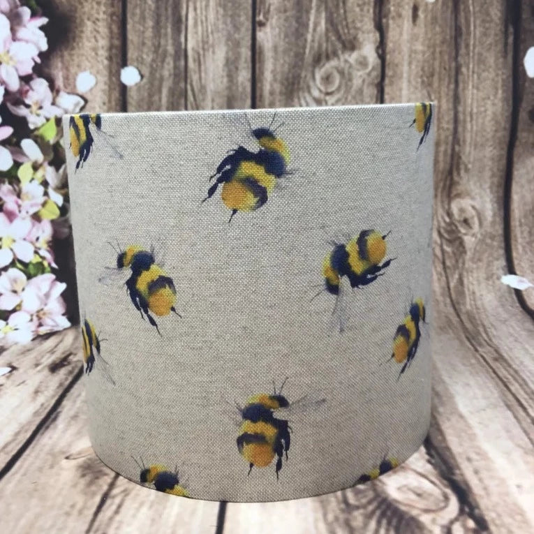 Bumble Bee Drum lampshade/pendant shade. 20cm,30cm,40cm.