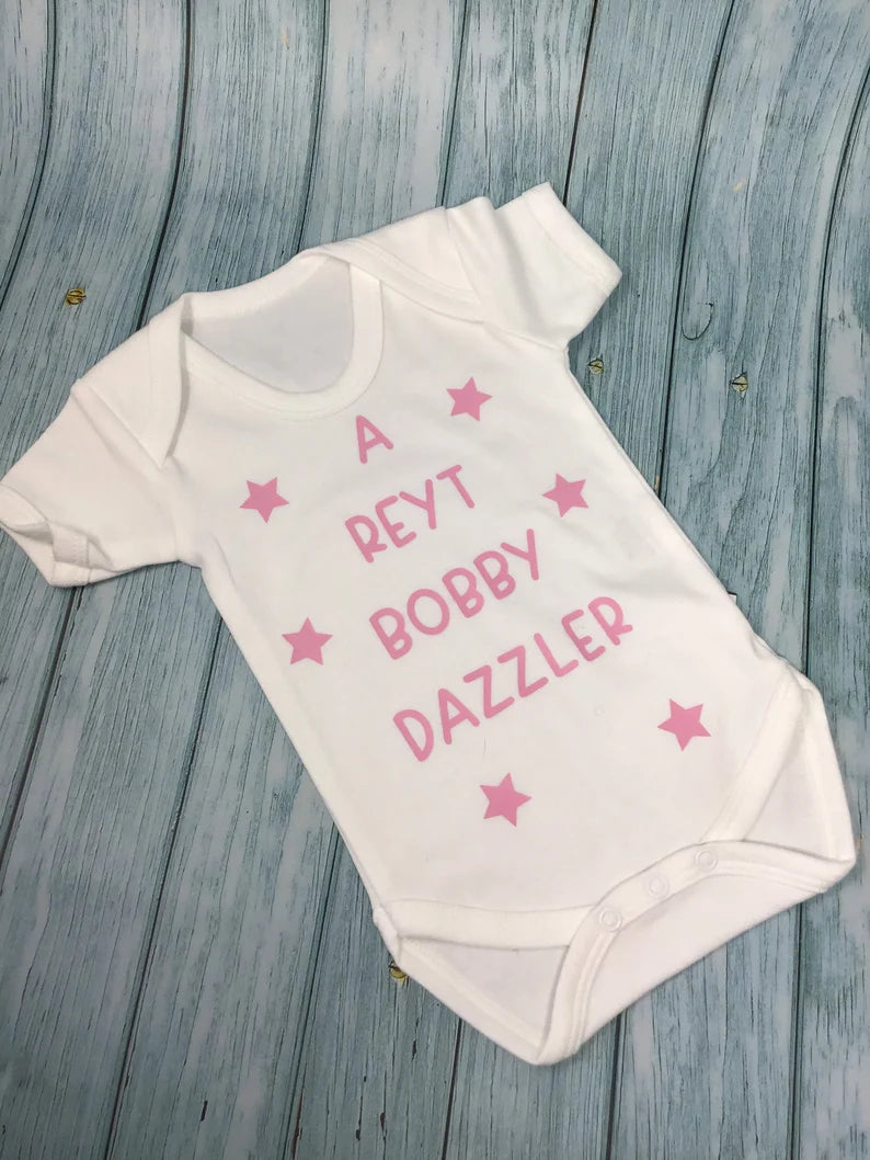 Baby Vest - Reyt Bobby Dazzler - Yorkshire Baby