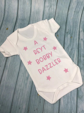 Baby Vest - Reyt Bobby Dazzler - Yorkshire Baby
