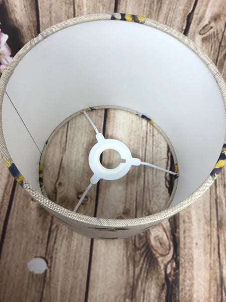 Waikiki 20cm Drum lampshade/pendant shade. Teal,grey, home decor,