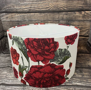 Laura Ashley, Red Roses Drum lampshade/pendant shade. 20cm,30cm,40cm.