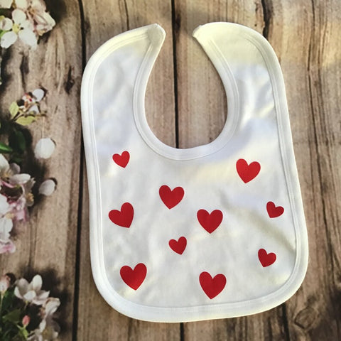 Baby Valentine Heart Bib