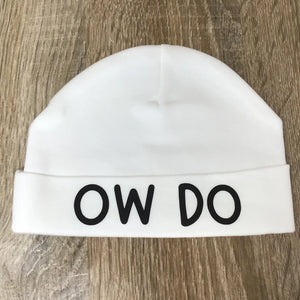Ow Do Baby Beanie hat. Baby gift, Christmas baby, Yorkshire Baby.