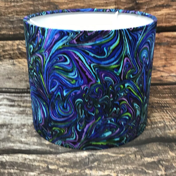 Blue swirl Drum lampshade/pendant shade. 20cm,30cm,40cm.