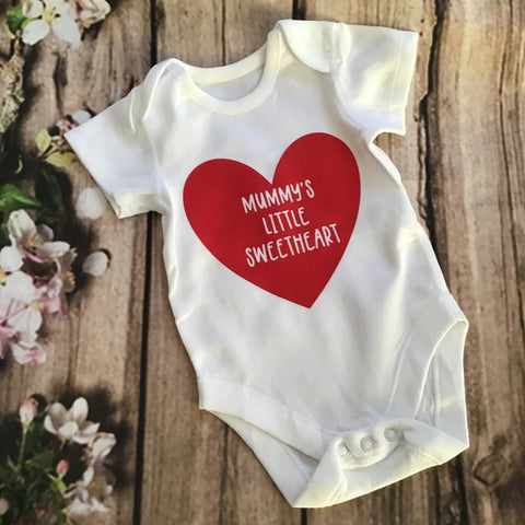 Mummy’s little sweetheart baby vest, Valentine, baby gift