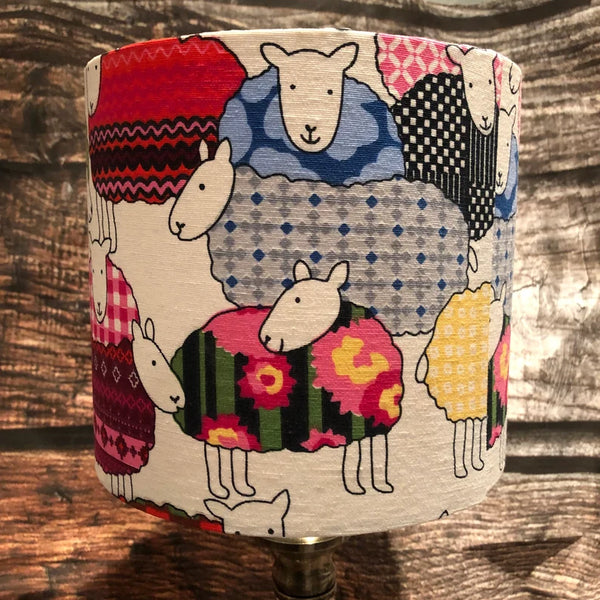Patterned Sheep Drum lampshade/pendant shade. 20cm