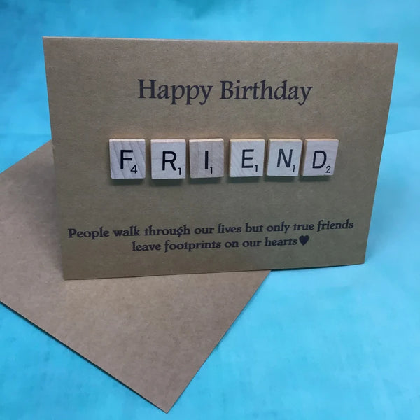 Friend Scrabble Birthday Card