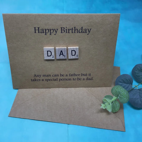 Dad Scrabble Birthday Card