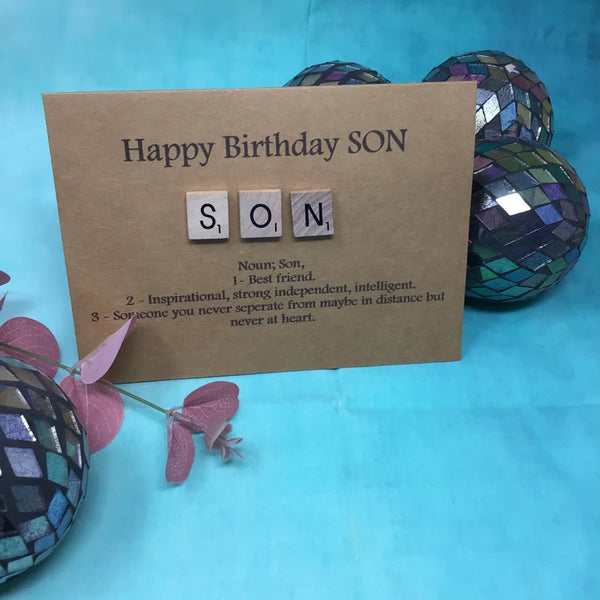 Son Scrabble Birthday Card