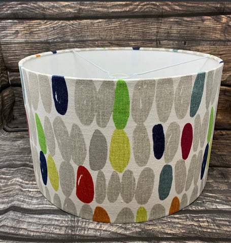 Retro design Drum lampshade/pendant shade. 20cm , decor, Lamp.