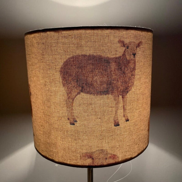 Fawn Sheep Drum lampshade/pendant shade. 20cm,home decor lamp.
