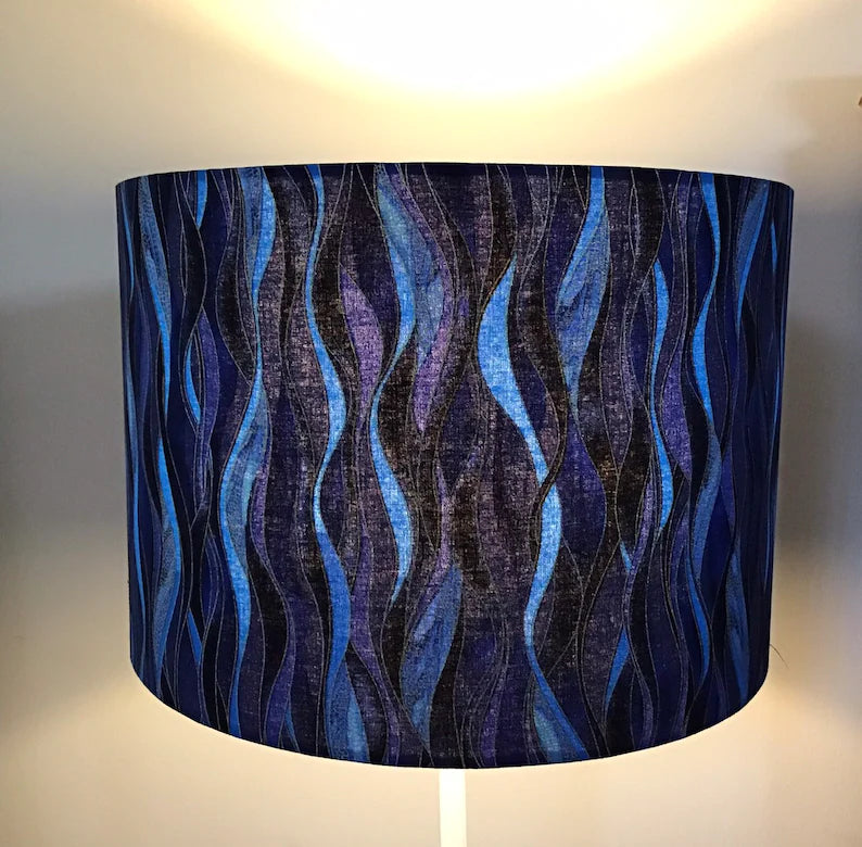 Dancing Dragonfly, blue lampshade/pendant shade. 20cm , decor, Lamp.