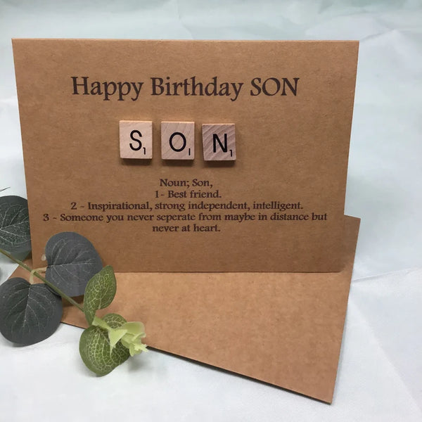Son Scrabble Birthday Card