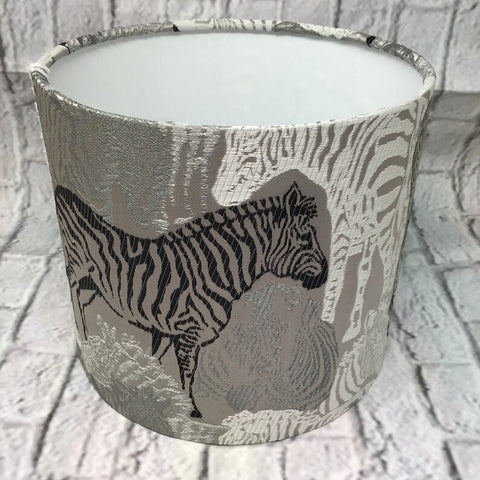 Zebra lampshade/pendant shade. 20cm , decor, Lamp.