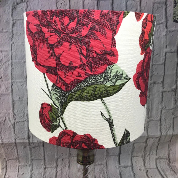 Laura Ashley, Red Roses Drum lampshade/pendant shade. 20cm,30cm,40cm.