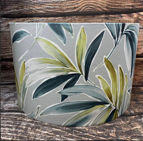 Waikiki 20cm Drum lampshade/pendant shade. Teal,grey, home decor,