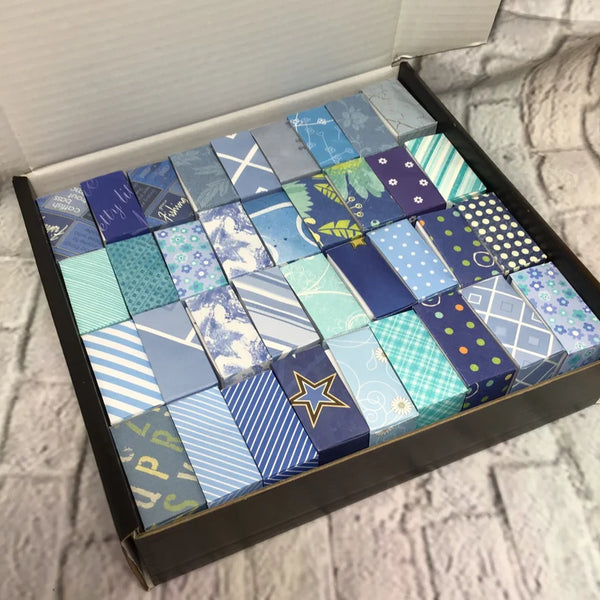 Shades of blue, Handmade gift Boxes, Origami boxes, favour boxes, designs.wedding favour, jewellery boxes, 36 boxes