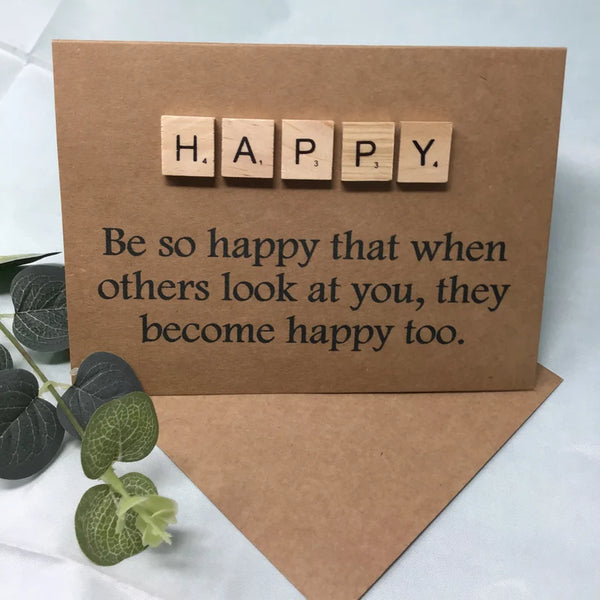 Happy - Scrabble Birthday Card, special card, birthday card, friend.