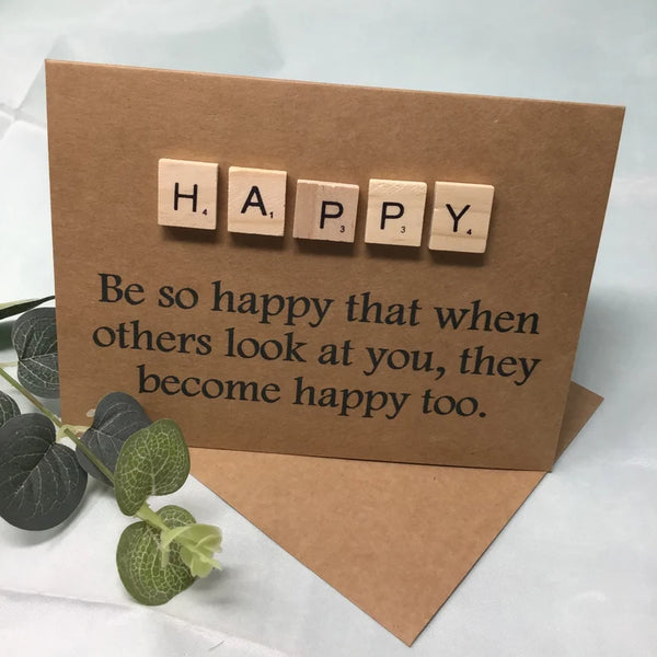 Happy - Scrabble Birthday Card, special card, birthday card, friend.