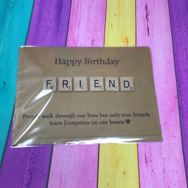 Home - Scrabble Card, special card, new home, special card.