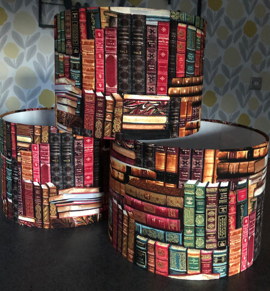 Red Books, books Drum lampshade