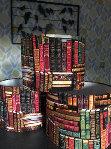 Red Books, books Drum lampshade