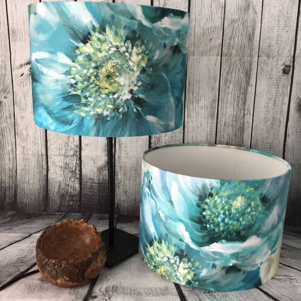 Teal Drum lampshade- Lani Ocean