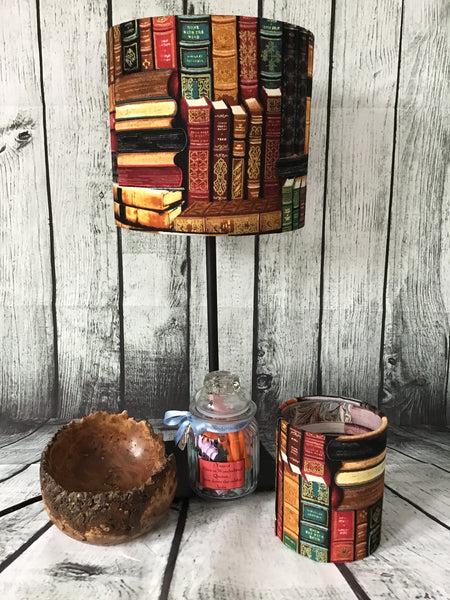 Red Books, books Drum lampshade