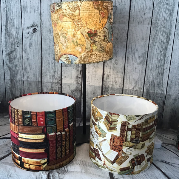 Red Books, books Drum lampshade