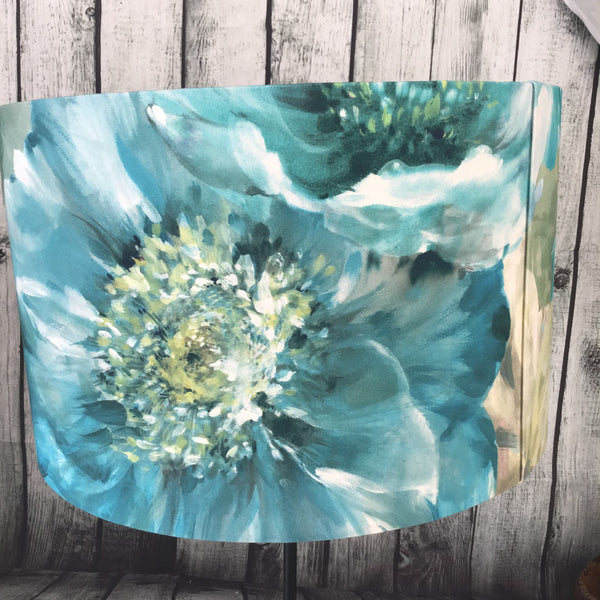 Teal Drum lampshade- Lani Ocean