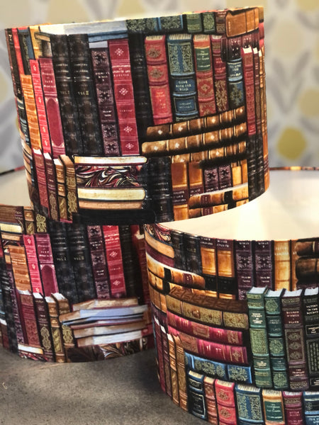 Red Books, books Drum lampshade
