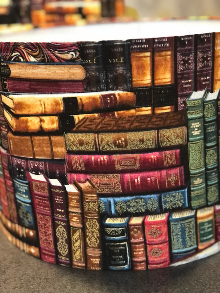 Red Books, books Drum lampshade