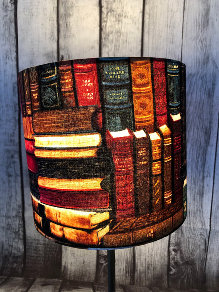 Red Books, books Drum lampshade