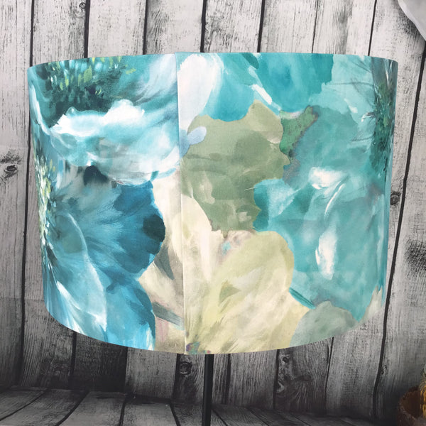 Teal Drum lampshade- Lani Ocean