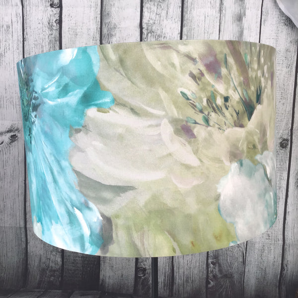 Teal Drum lampshade- Lani Ocean