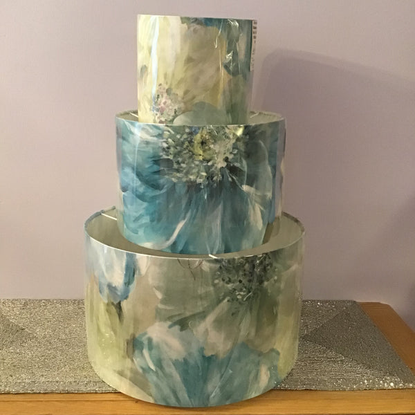 Teal Drum lampshade- Lani Ocean
